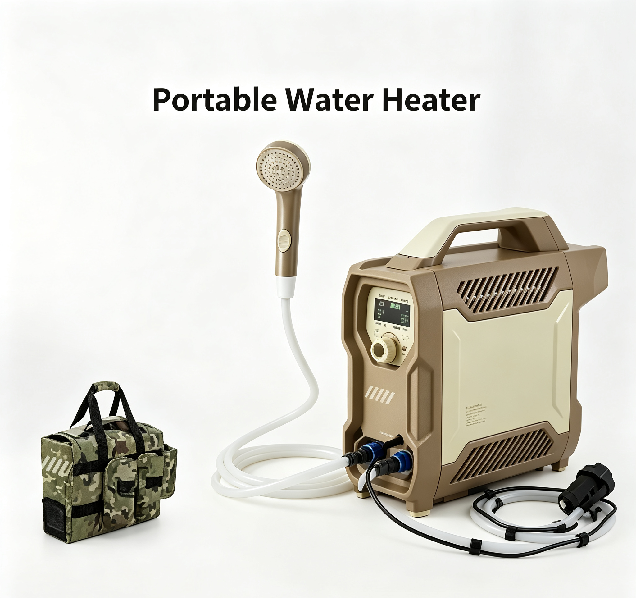 Outdoor Camping Hot Water Shower - Draagbare elektrische waterverwarmer, snel verwarmend, multifunctioneel,