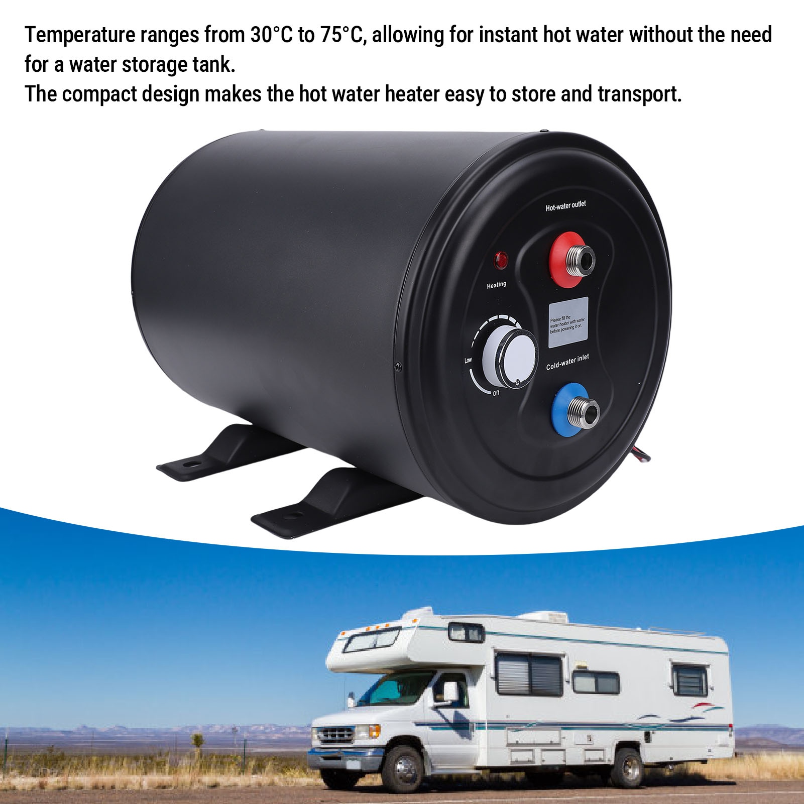 Outdoor Camping Hot Water Shower - Instant waterverwarmer Tankless 10L draagbare warmwaterboiler