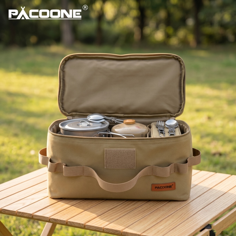 Outdoor Camping Cooking Equipment - PACOONE Draagbare camping-opbergtas Multifunctionele gasfleshouder met