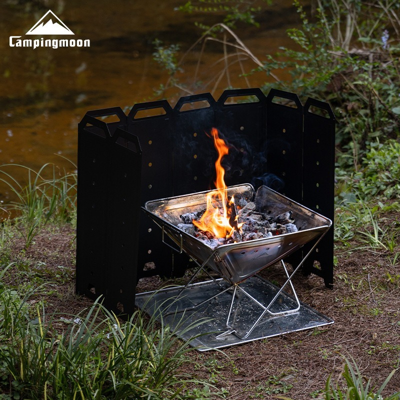 Outdoor Camping Fire Pit - CAMPINGMOON YD-40 YD-50 Grote Winddichte Buitenhaard