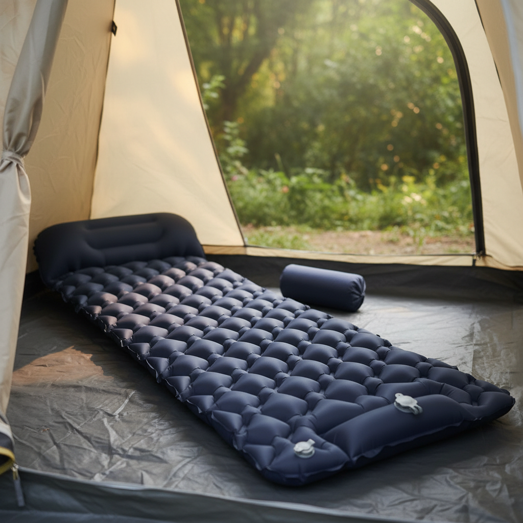 Outdoor Camping Mat - Waterdichte opblaasbare campingluchtmatras, draagbare buiten slaapmat,