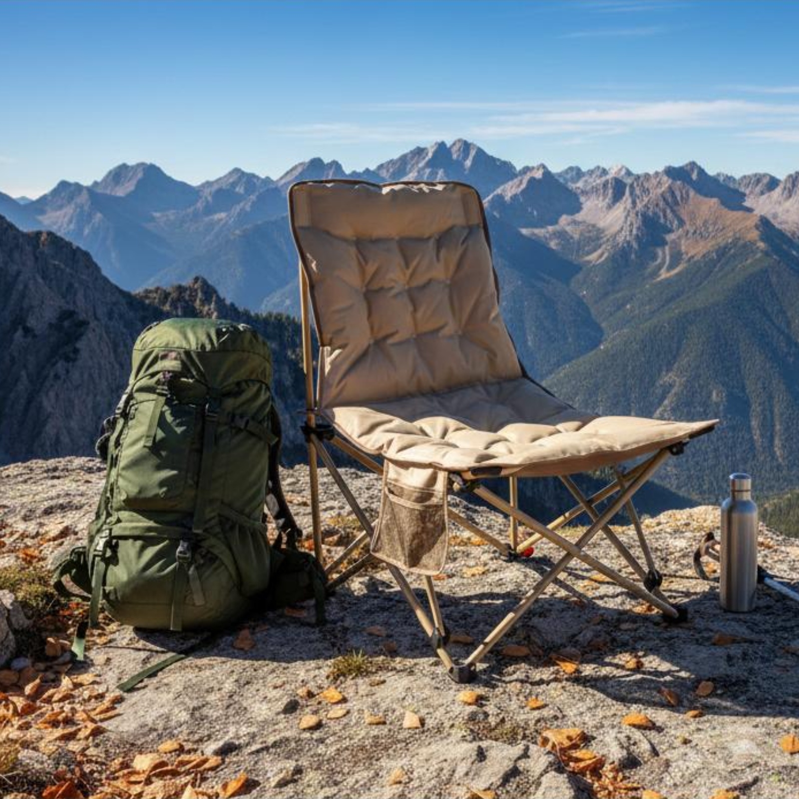 Outdoor Camping Recliner - Gewatteerde relaxstoel Verdikte campingrelaxstoel Gewatteerde campingstoel