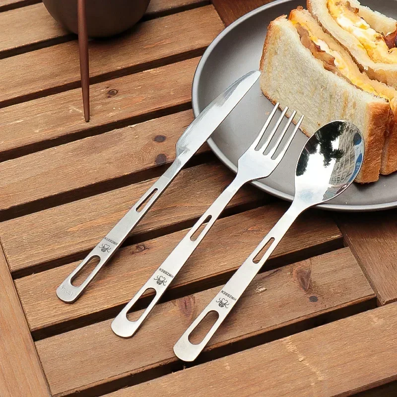 Outdoor Camping Kitchen Table - Hwzbben Titanium Vork Lepelmes Set Buiten
