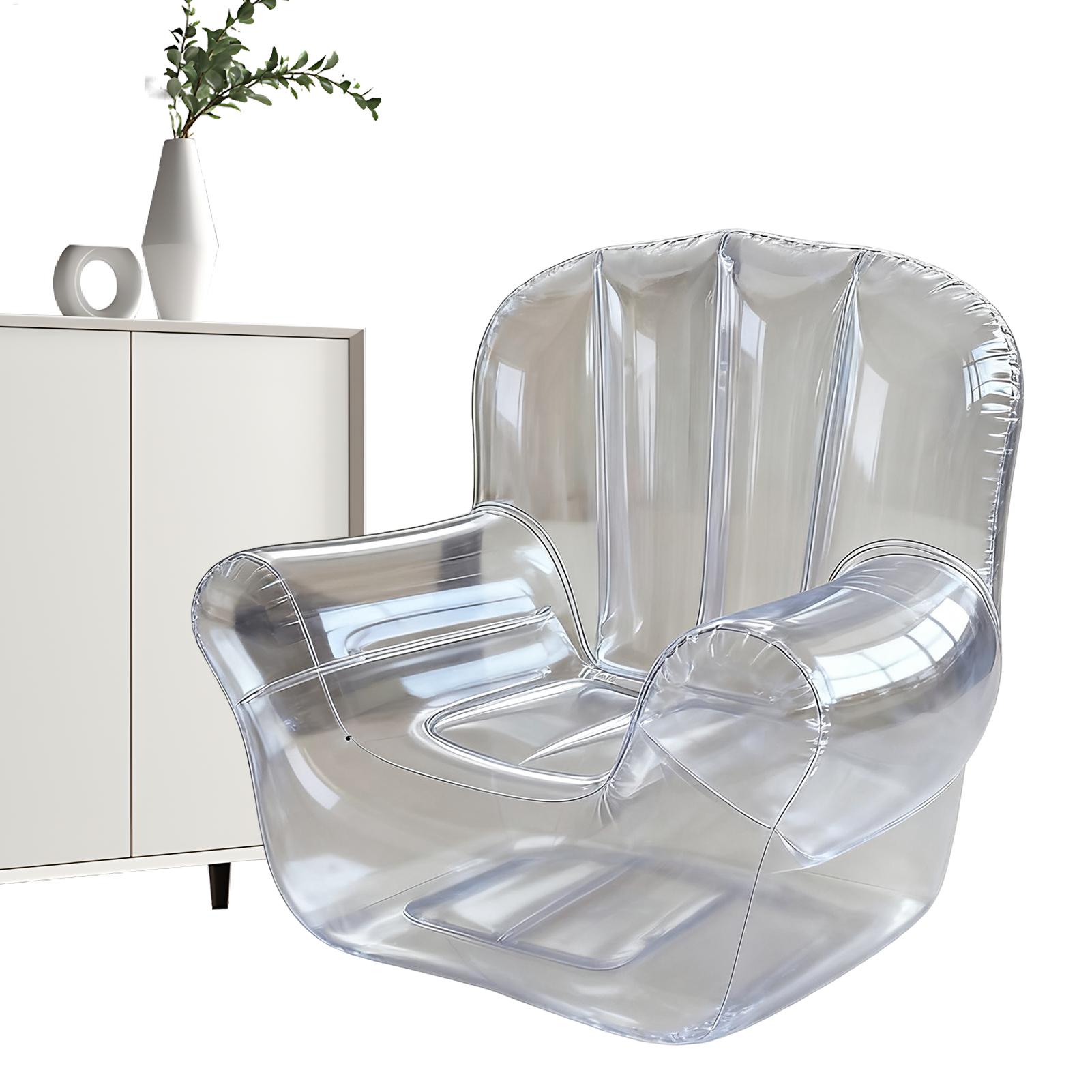 Outdoor Camping Recliner - Verdikte transparante bank PVC opblaasbare bank