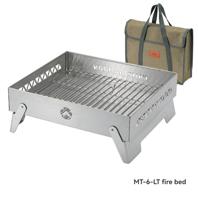 Outdoor Camping Fire Pit - CAMPINGMOON MT-6-LT Buitenhaard van roestvrij staal,