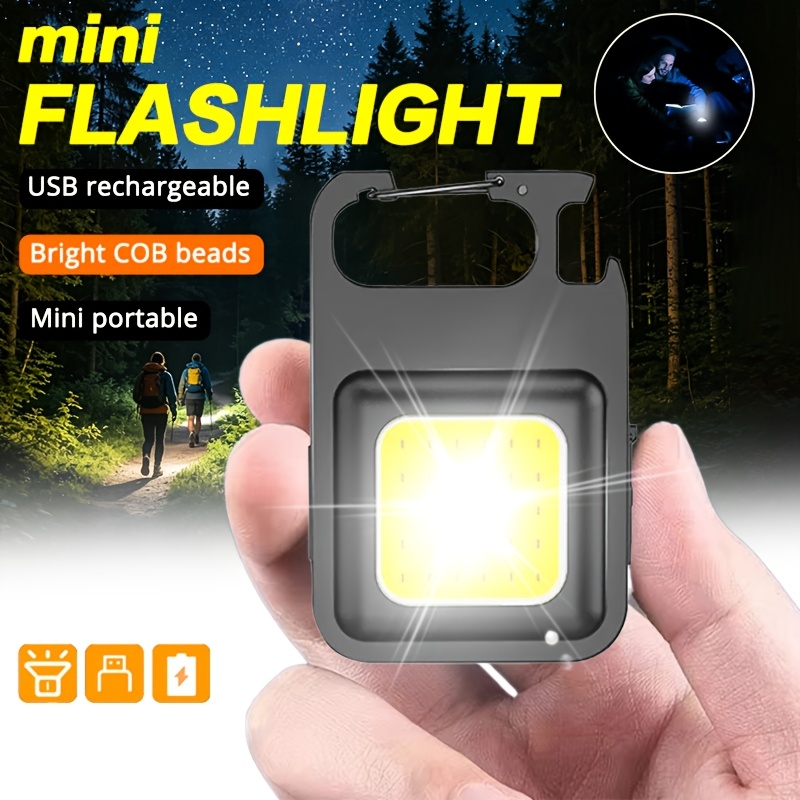 Camping Lantern - Draagbare sleutelhangerlamp Mini multifunctionele campingzaklamp USB