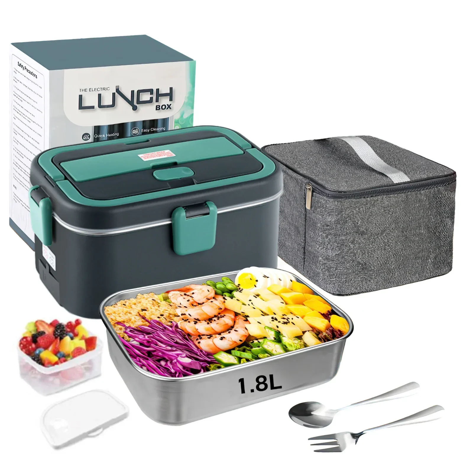 Outdoor Camping Food - Elektrische Lunchbox Voedselverwarmer 1,8 L 80W