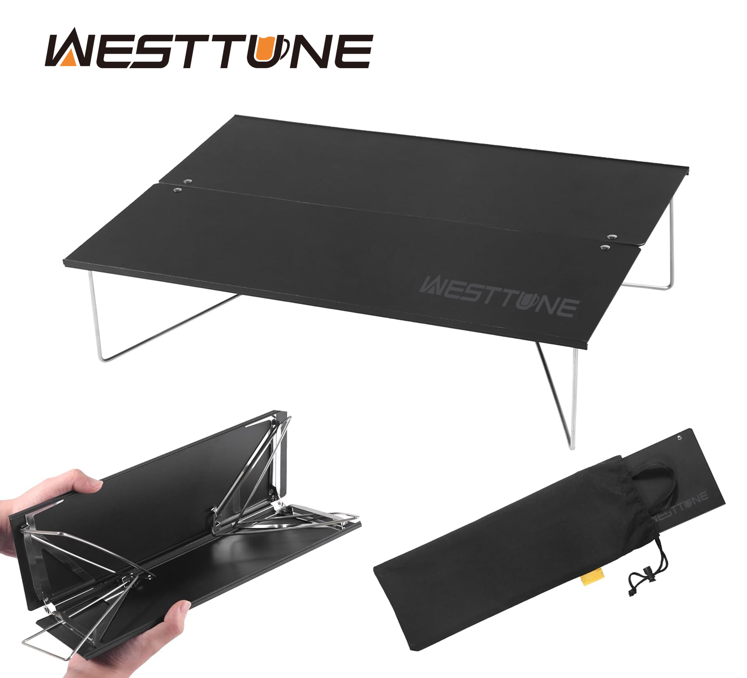 Outdoor Camping House - WESTTUNE Compacte mini-kampeertafel Draagbare ultralichte opvouwbare
