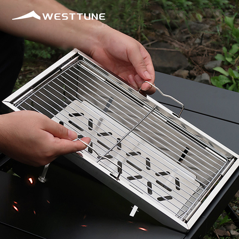 Outdoor Camping Fire Pit - WESTTUNE IGT Barbecue Grill Opvouwbare Houtskool
