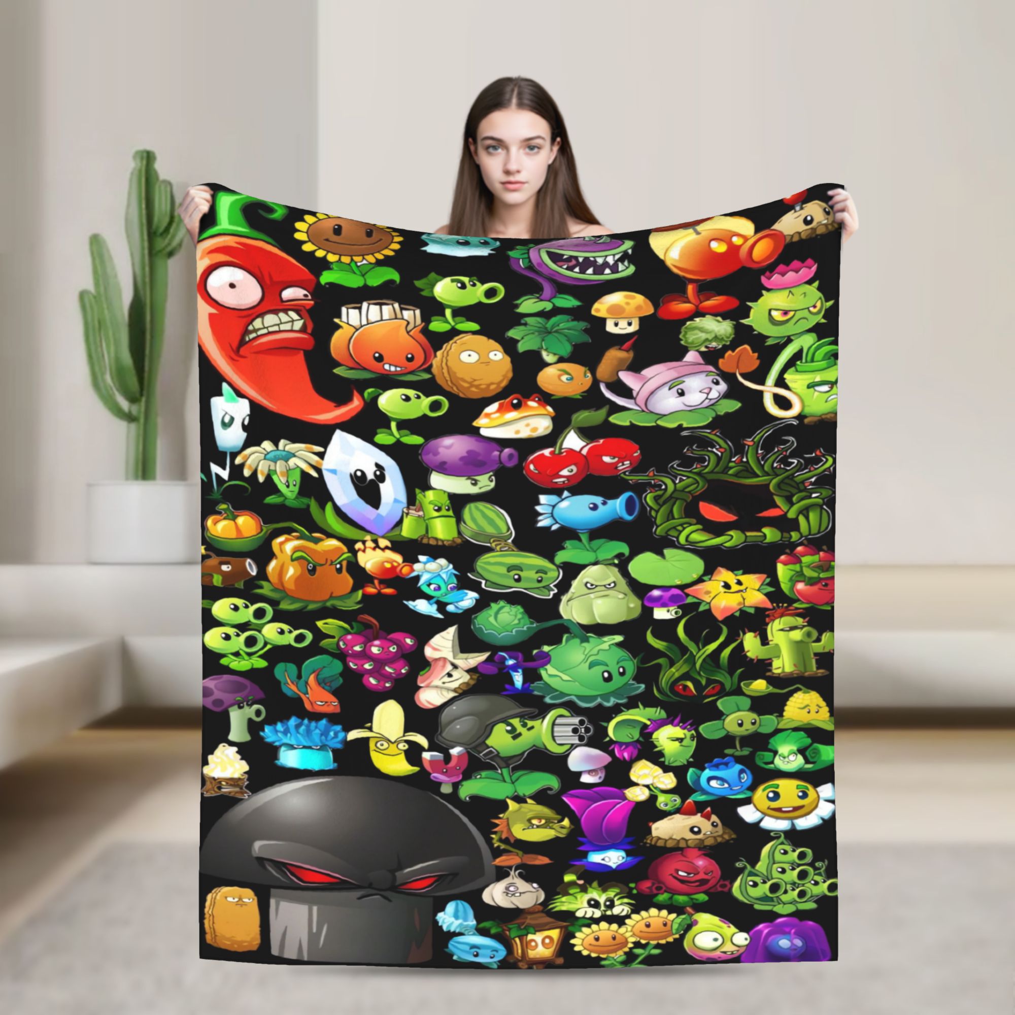 Outdoor Camping Games For Adults - P-Plants-vs-Zombies Videogames Super Warme Deken Camping