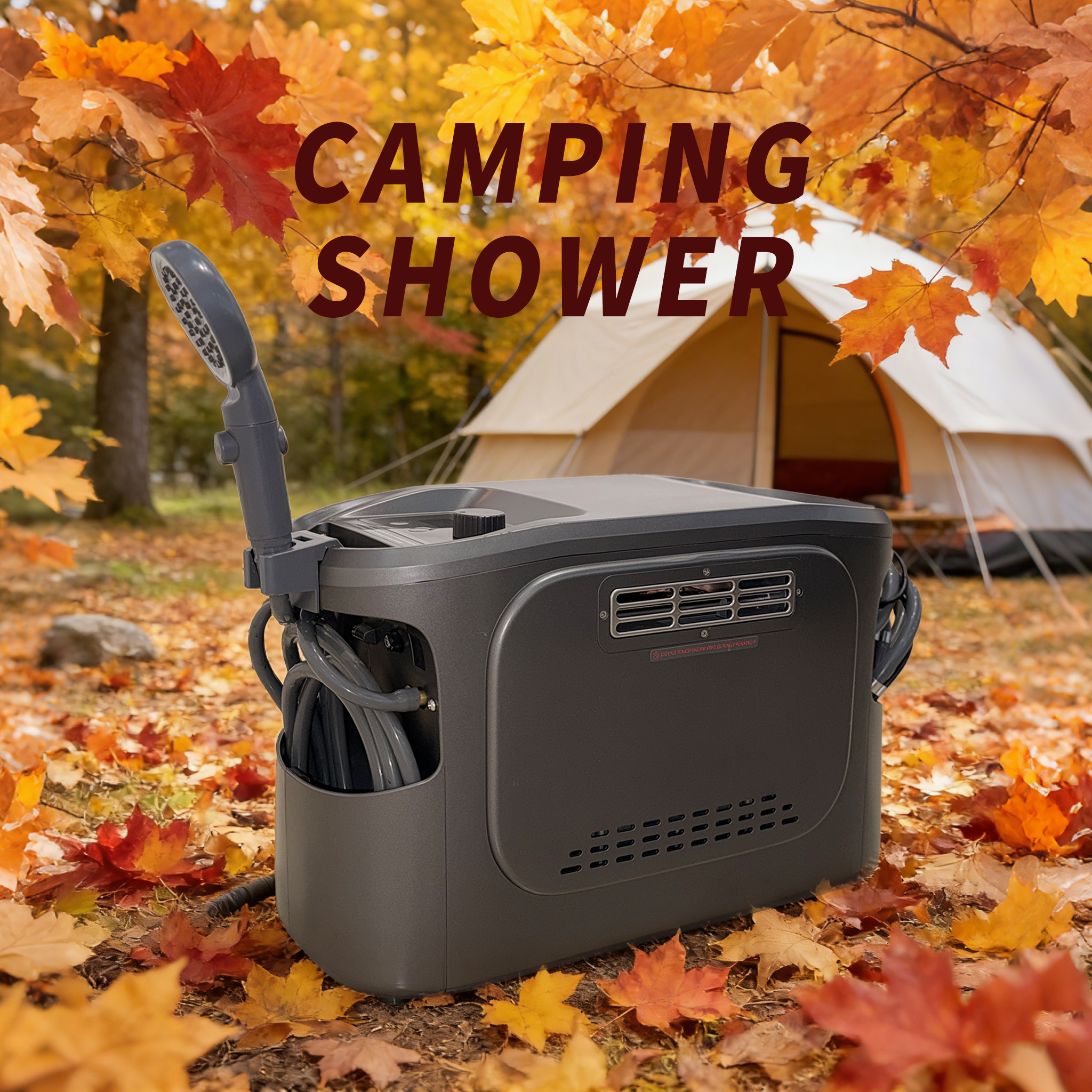Outdoor Camping Hot Water Shower - Draagbare propaan/LPG tankloze gasboiler met dubbele