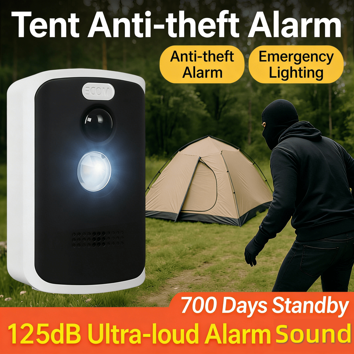 Outdoor Camping House - Buitentent anti-wolf- en anti-diefstalalarm, elektronische bewaker