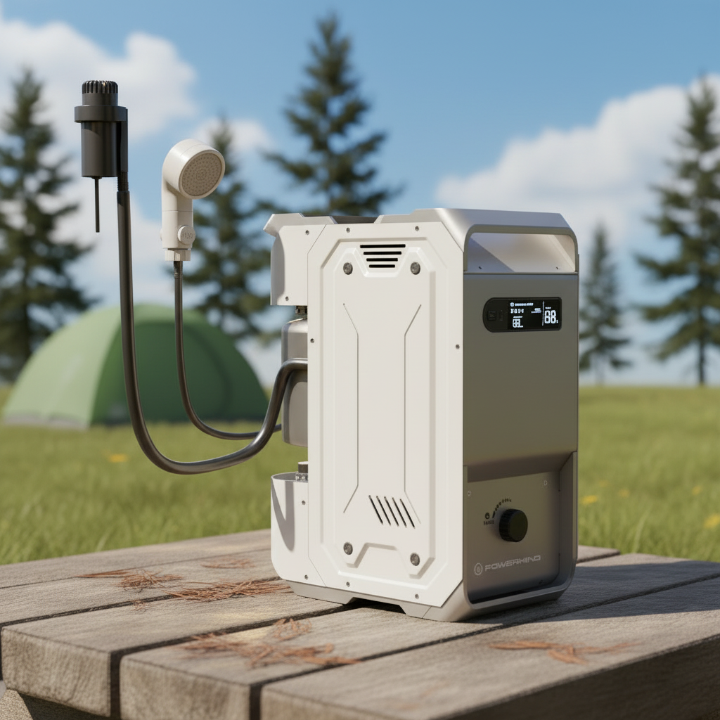 Outdoor Camping Hot Water Shower - Buitenwaterverwarmer LPG Campingdouche Draagbare propaangas instant