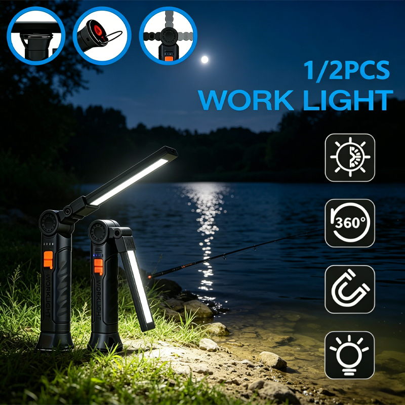 Camping Lantern - COB LED opvouwbare zaklamp, draagbare magnetische