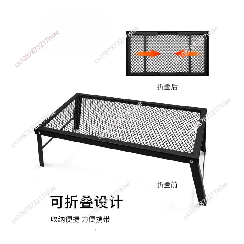 Outdoor Camping Bbq - Draagbare ultralichte metalen opklaptafel voor buitenactiviteiten,