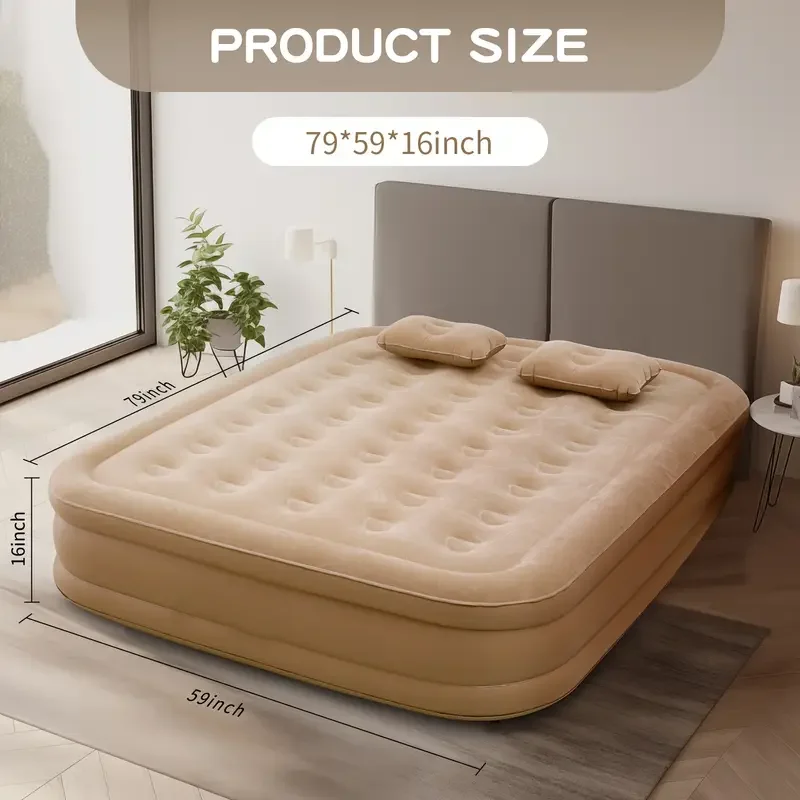 Outdoor Camping Mat - Opblaasbare luxe 2-persoons campingbedmat met ingebouwde