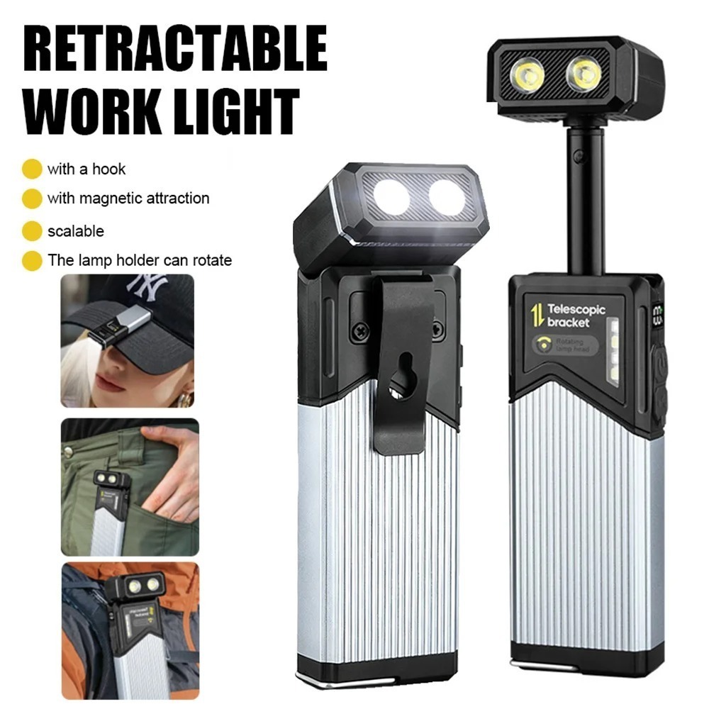 Camping Lantern - Draagbaar 180 ° Draaibare, uitschuifbare LED-zaklamp,
