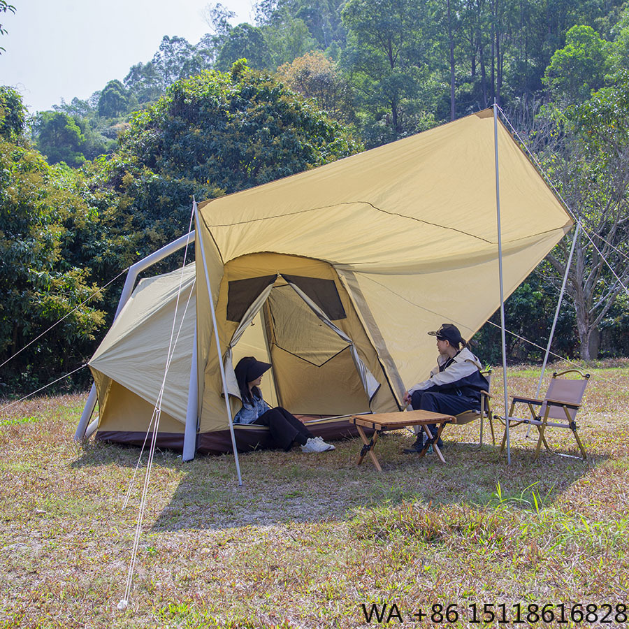 Outdoor Camping Tent Waterproof - Ultralichte zwarte kampeertent voor buiten, snel