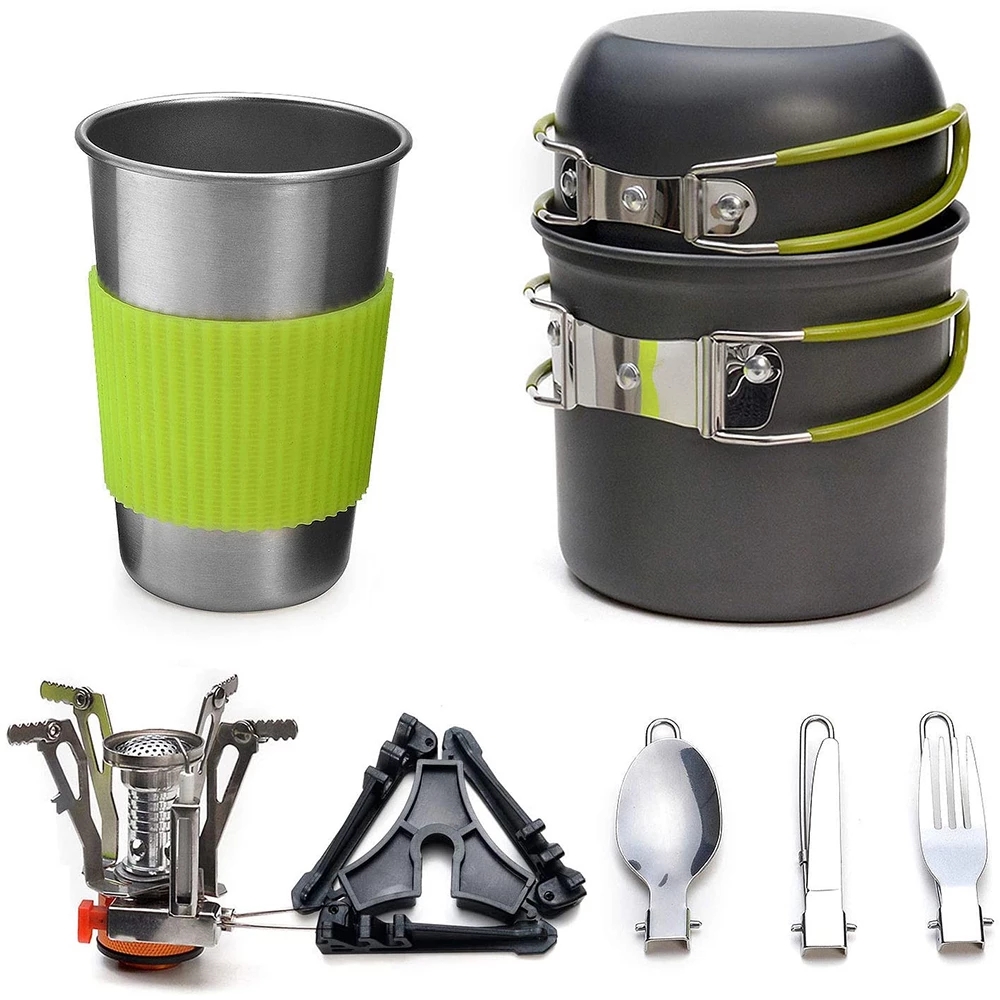 Outdoor Camping Kitchen Table - Campingpannenset met fornuis Outdoor kookset Outdoor