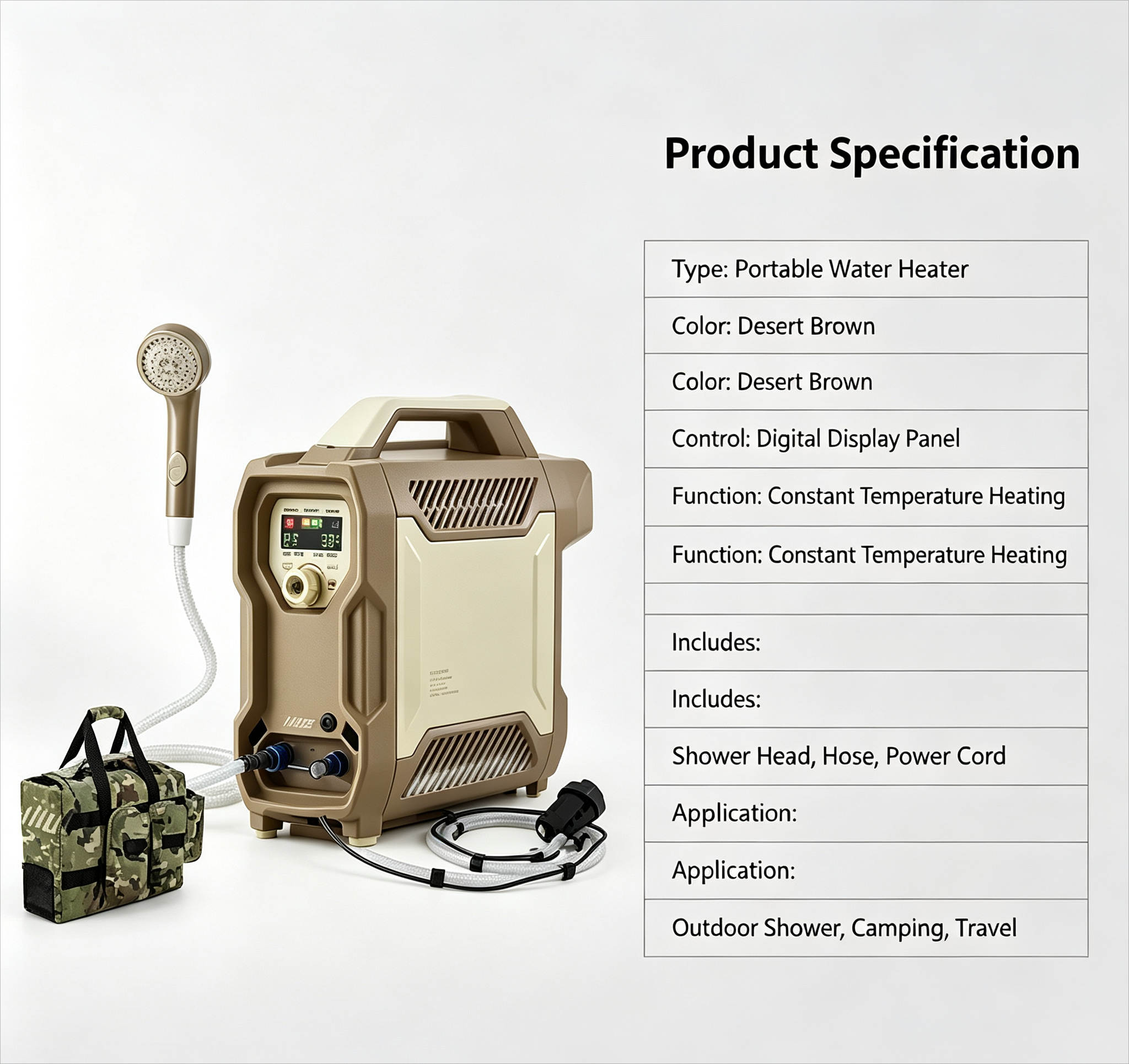 Draagbare elektrische waterver - Outdoor Camping Hot Water Shower recensie en prijs