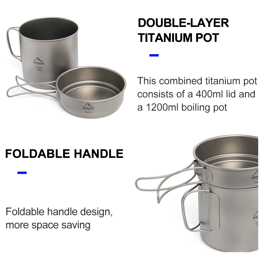 Widesea Ultralight Titanium Ca - Outdoor Camping Cooking Equipment recensie en prijs