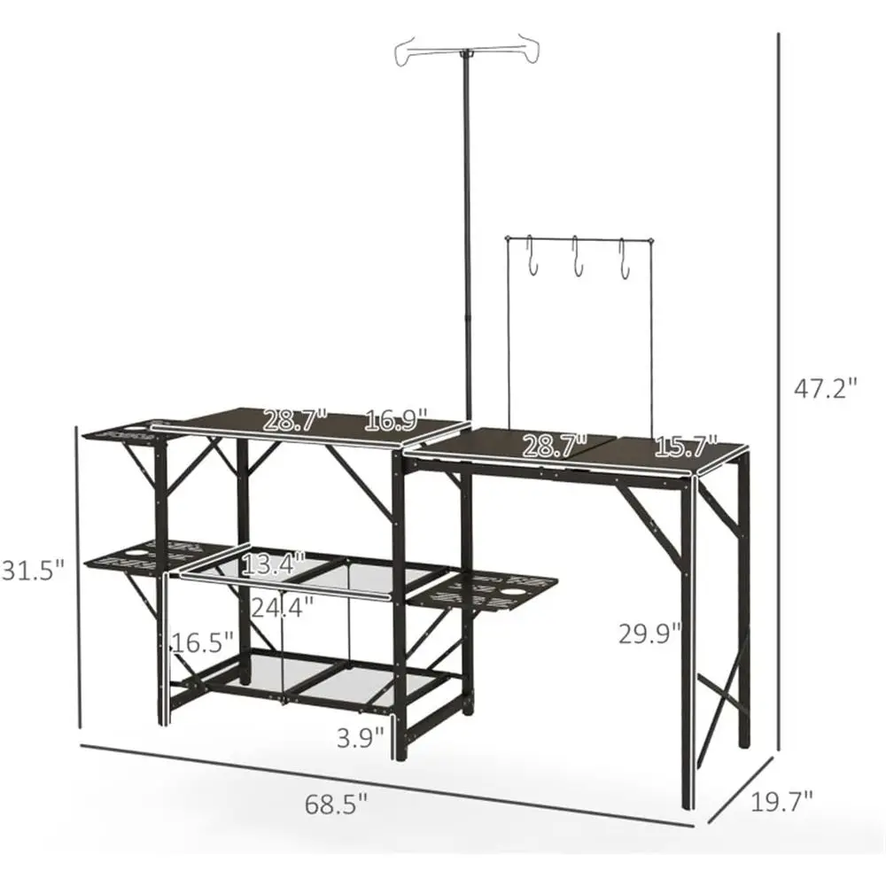 Draagbare buitenkeuken met gri - Outdoor Camping Kitchen Table recensie en prijs