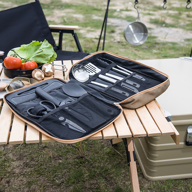 8-delige campingkeukenset met  - Outdoor Camping Cooking Equipment recensie en prijs