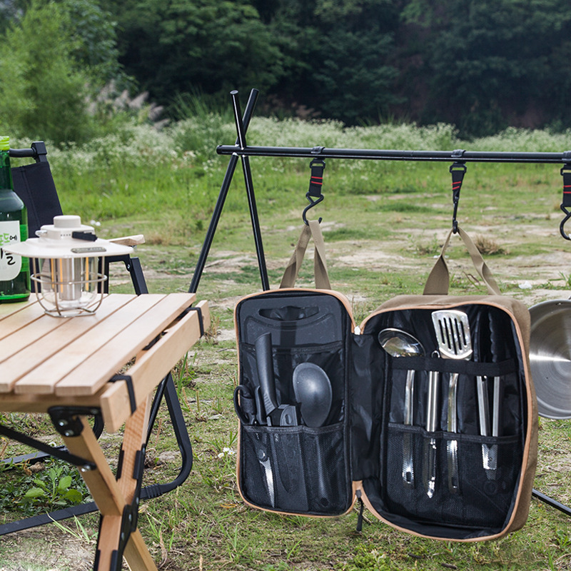 8-delige campingkeukenset met  - Outdoor Camping Cooking Equipment recensie en prijs