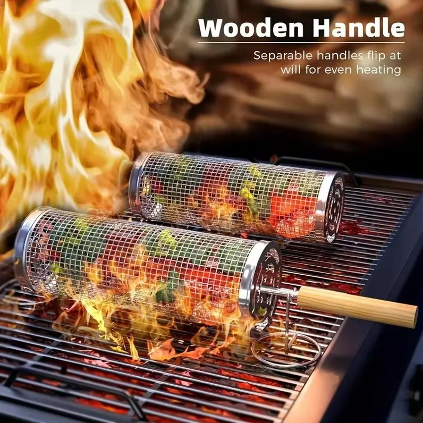 Ronde barbecue grillmand set,  - Outdoor Camping Bbq recensie en prijs