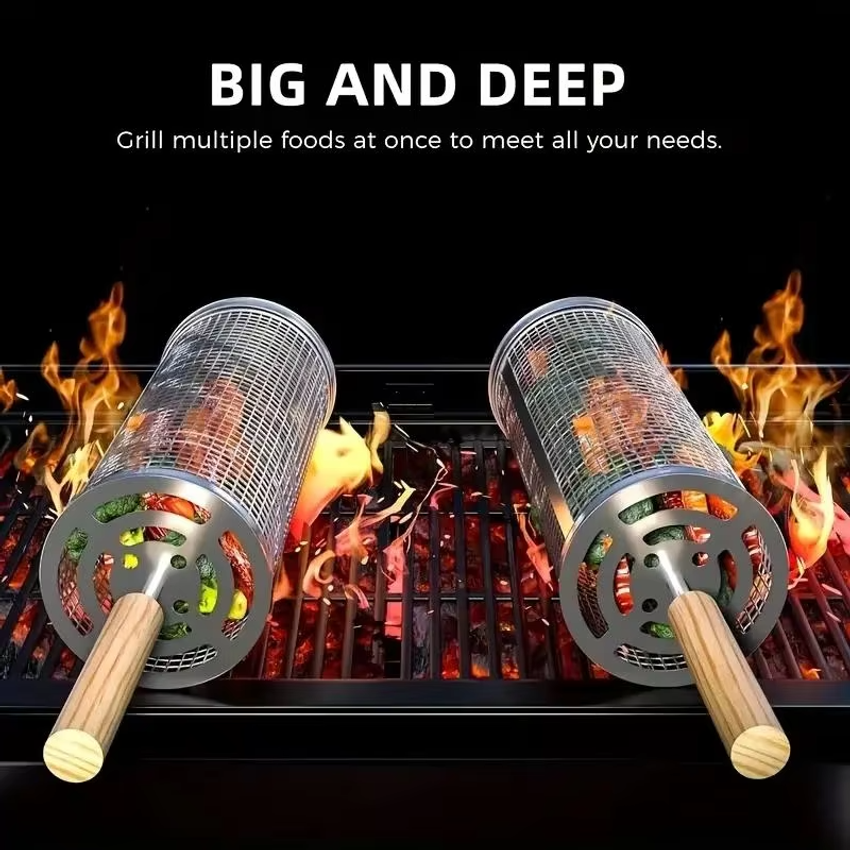 Ronde barbecue grillmand set,  - Outdoor Camping Bbq recensie en prijs