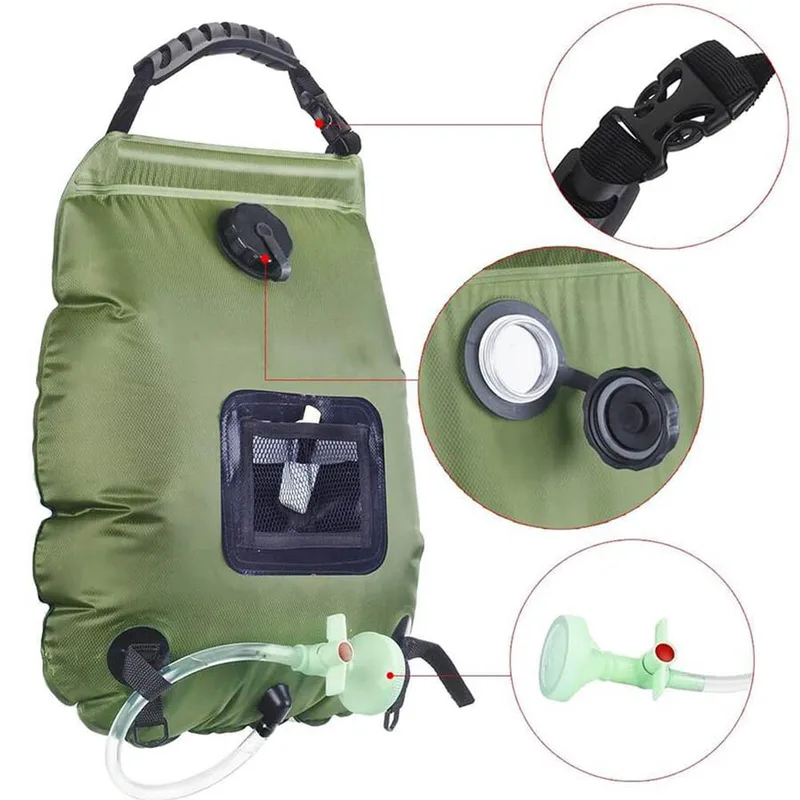 Zonne-douchetas 20L Buiten Zon - Outdoor Camping Hot Water Shower recensie en prijs