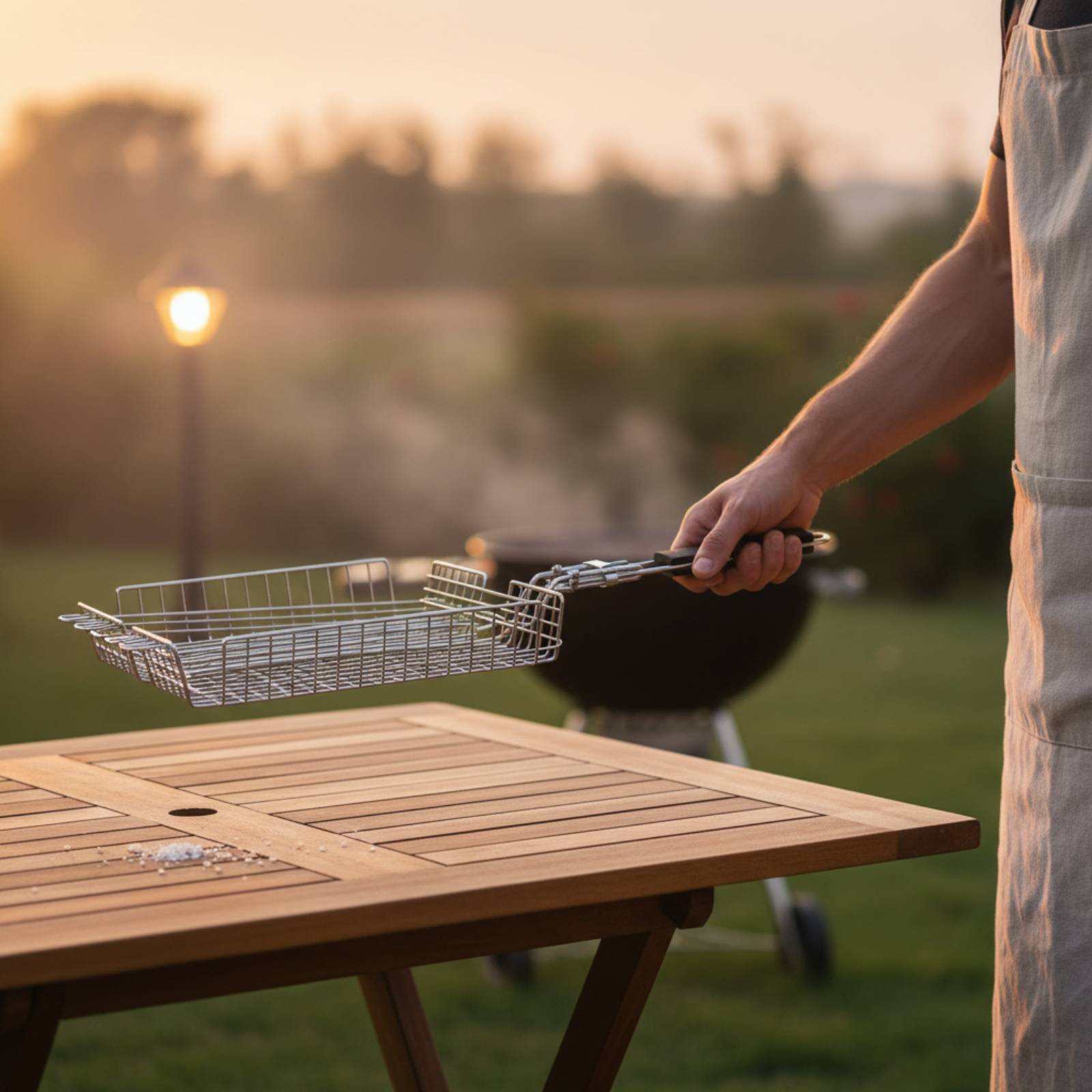 Grillmand met houten handvat D - Outdoor Camping Food recensie en prijs