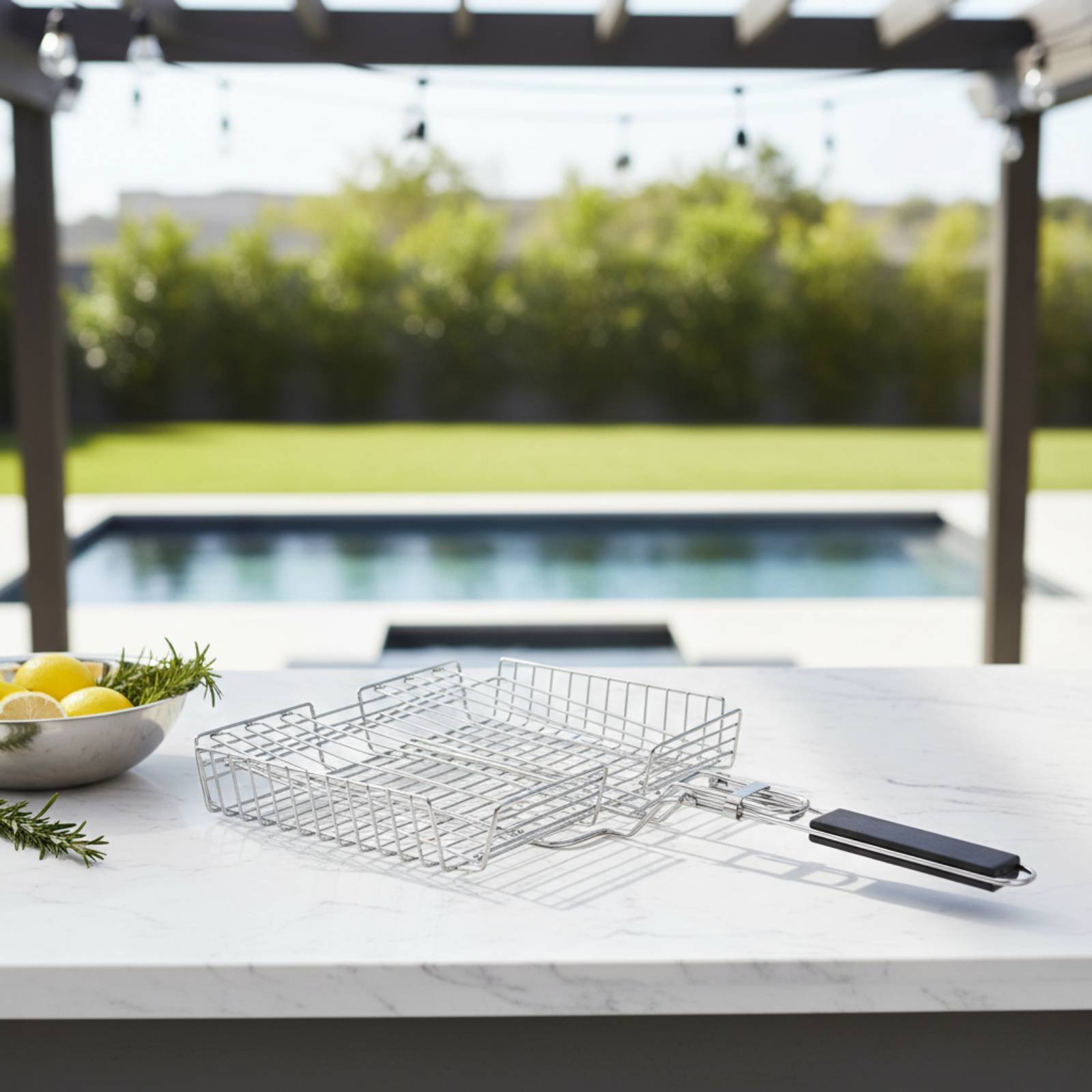Grillmand met houten handvat D - Outdoor Camping Food recensie en prijs