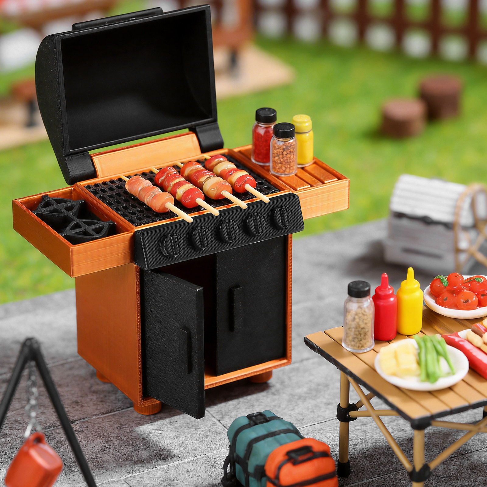 1:12 Schaal Mini BBQ Rek Reali - Outdoor Camping Bbq recensie en prijs
