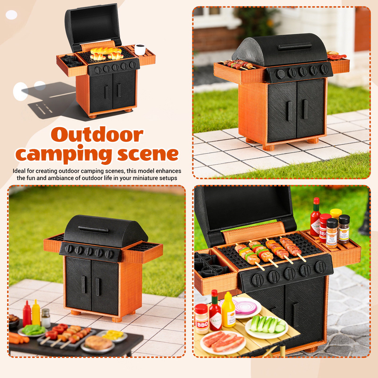 1:12 Schaal Mini BBQ Rek Reali - Outdoor Camping Bbq recensie en prijs