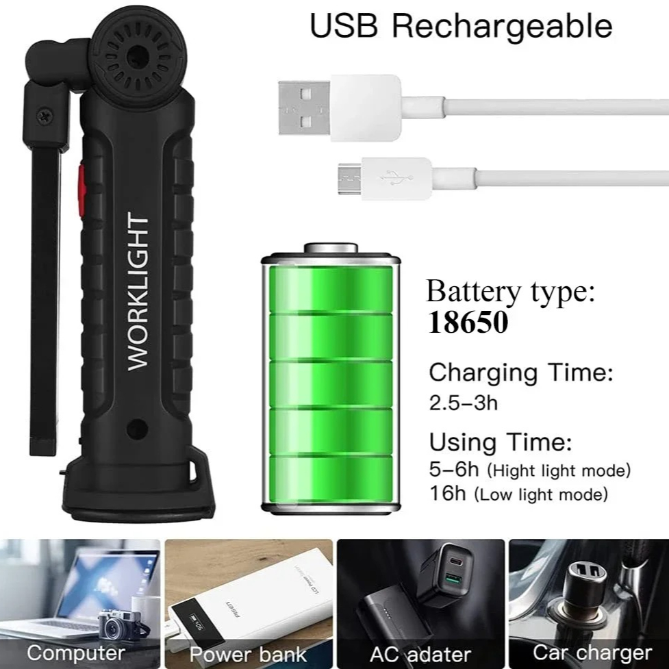 Draagbare COB LED-zaklamp USB  - Camping Lantern recensie en prijs