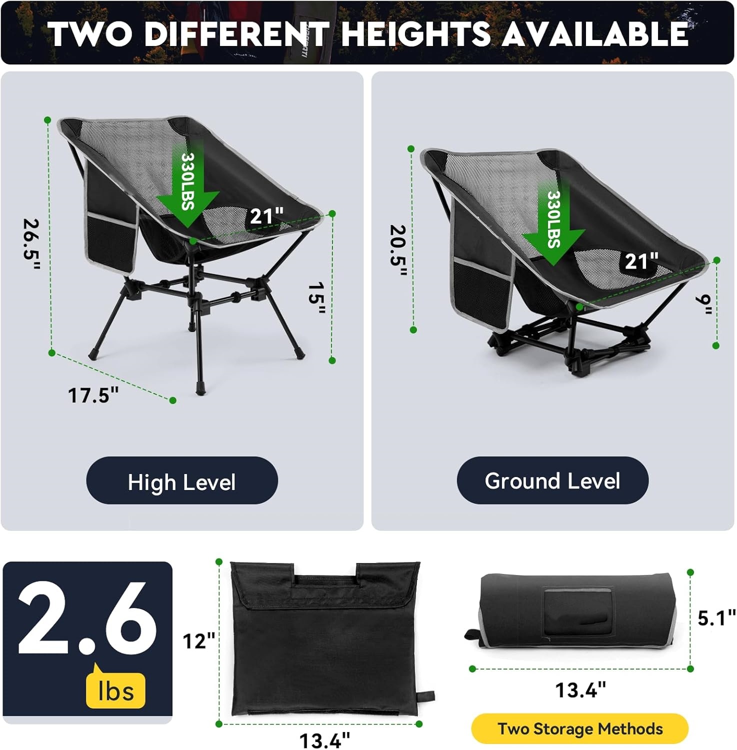 Lichtgewicht campingstoel, cam - Outdoor Camping Recliner recensie en prijs