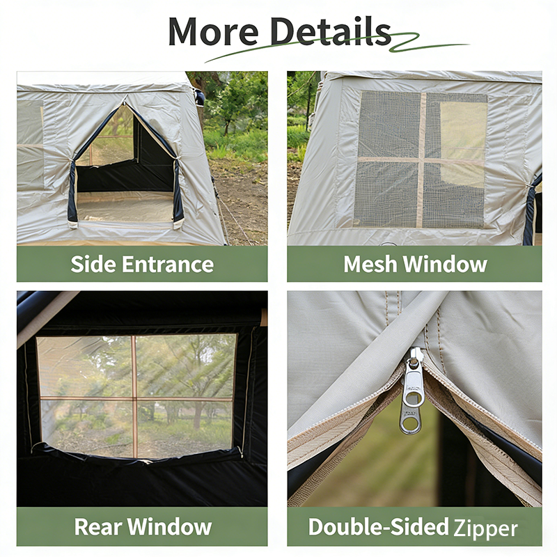 6.5+9 4.6 vierkante meter 1-4  - Outdoor Camping Tent Waterproof recensie en prijs