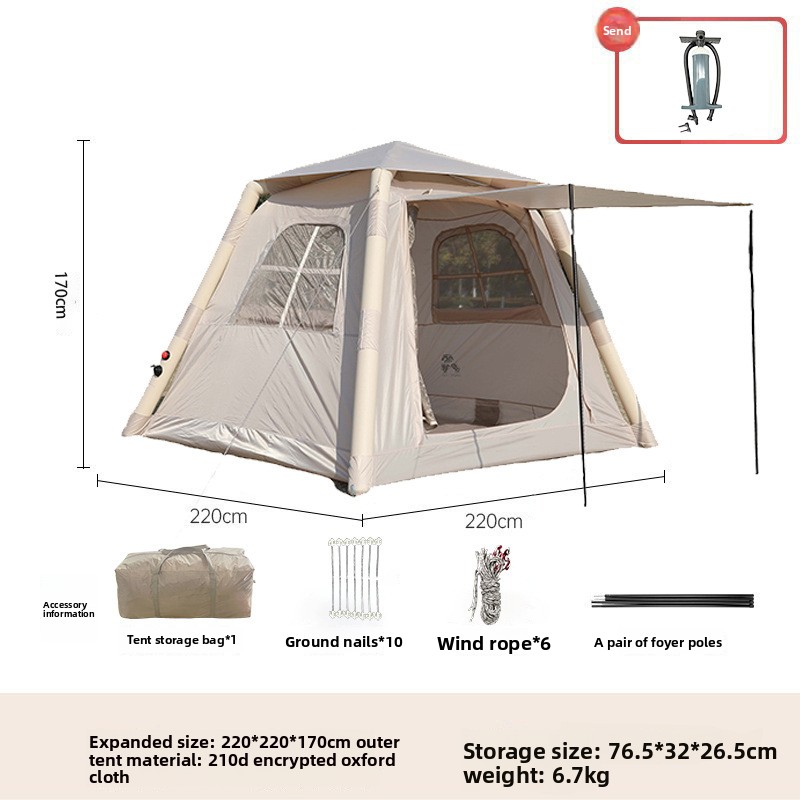 5 ㎡   Luxe outdoor lucht tent  - Outdoor Camping Tent Waterproof recensie en prijs