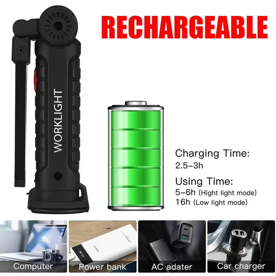Oplaadbare magnetische werklam - Outdoor Camping Light Portable recensie en prijs