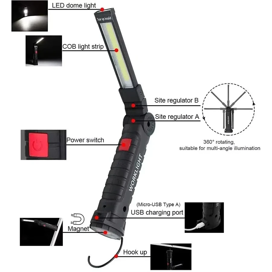 Oplaadbare magnetische werklam - Outdoor Camping Light Portable recensie en prijs