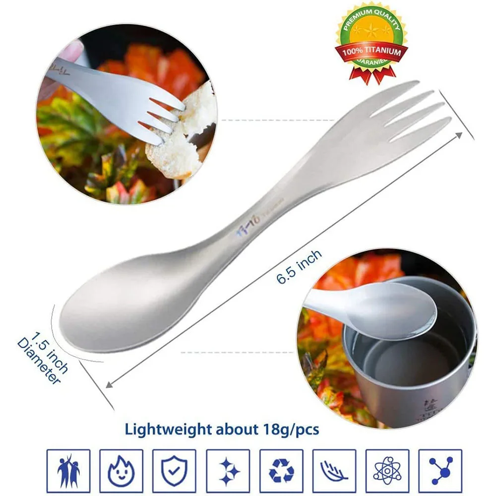 Titanium Spork 2-in-1 Lepel Ul - Outdoor Camping Cooking Equipment recensie en prijs