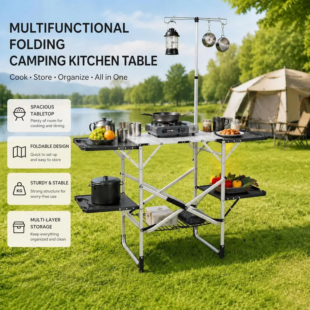 Draagbare buitenkeukentafel me - Outdoor Camping Kitchen Table recensie en prijs