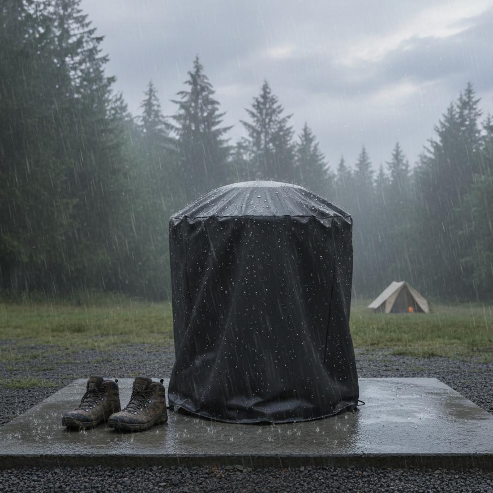 Ronde grillhoes Waterdichte ro - Outdoor Camping Bbq recensie en prijs