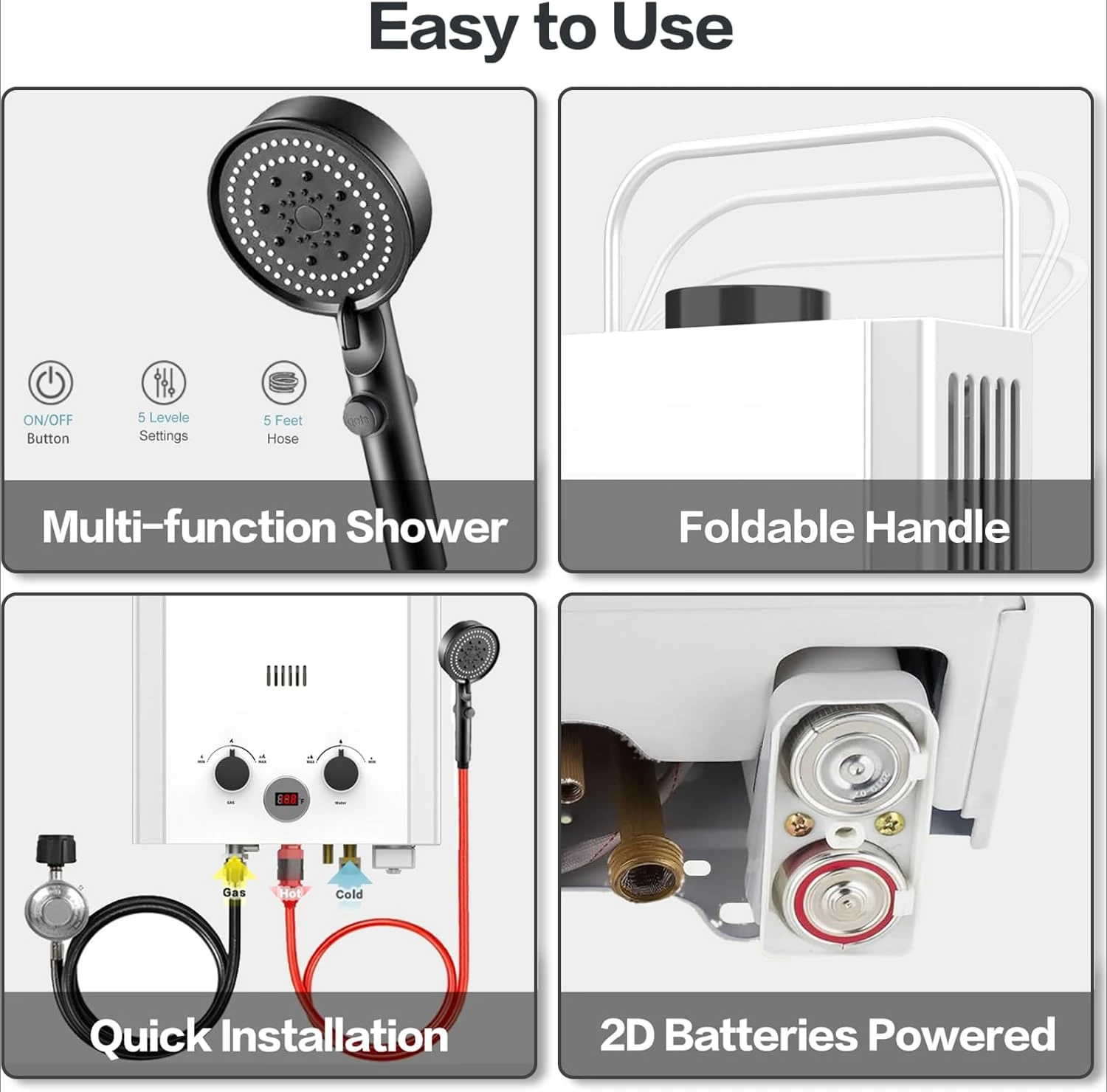 Propaan tankloze waterverwarme - Outdoor Camping Hot Water Shower recensie en prijs