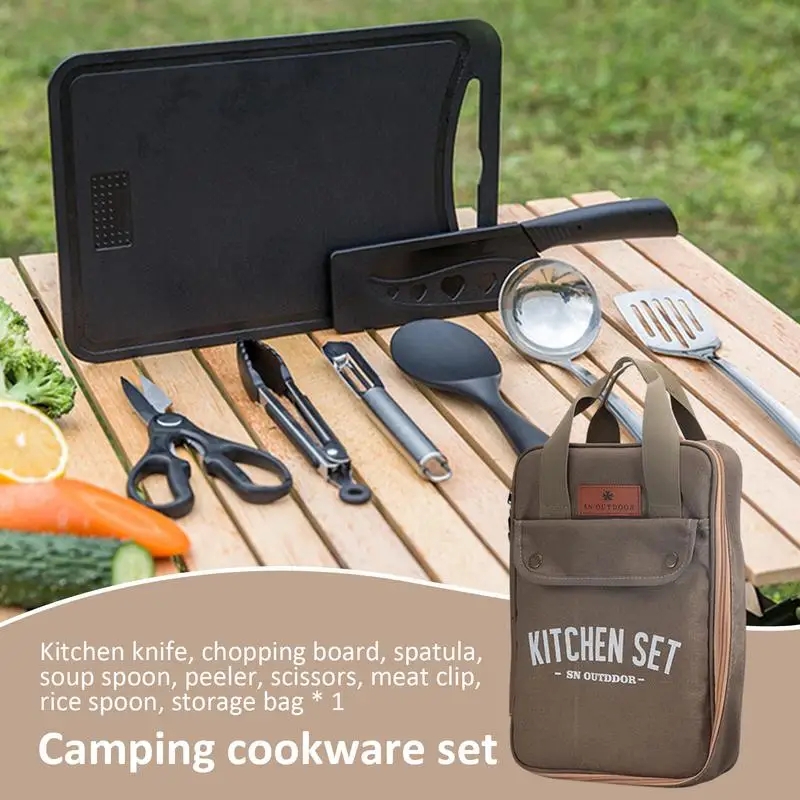8-delige campingkeukenset, dra - Outdoor Camping Kitchen Table recensie en prijs