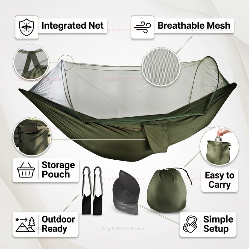 Draagbare outdoor campinghangm - Outdoor Camping Hammock recensie en prijs