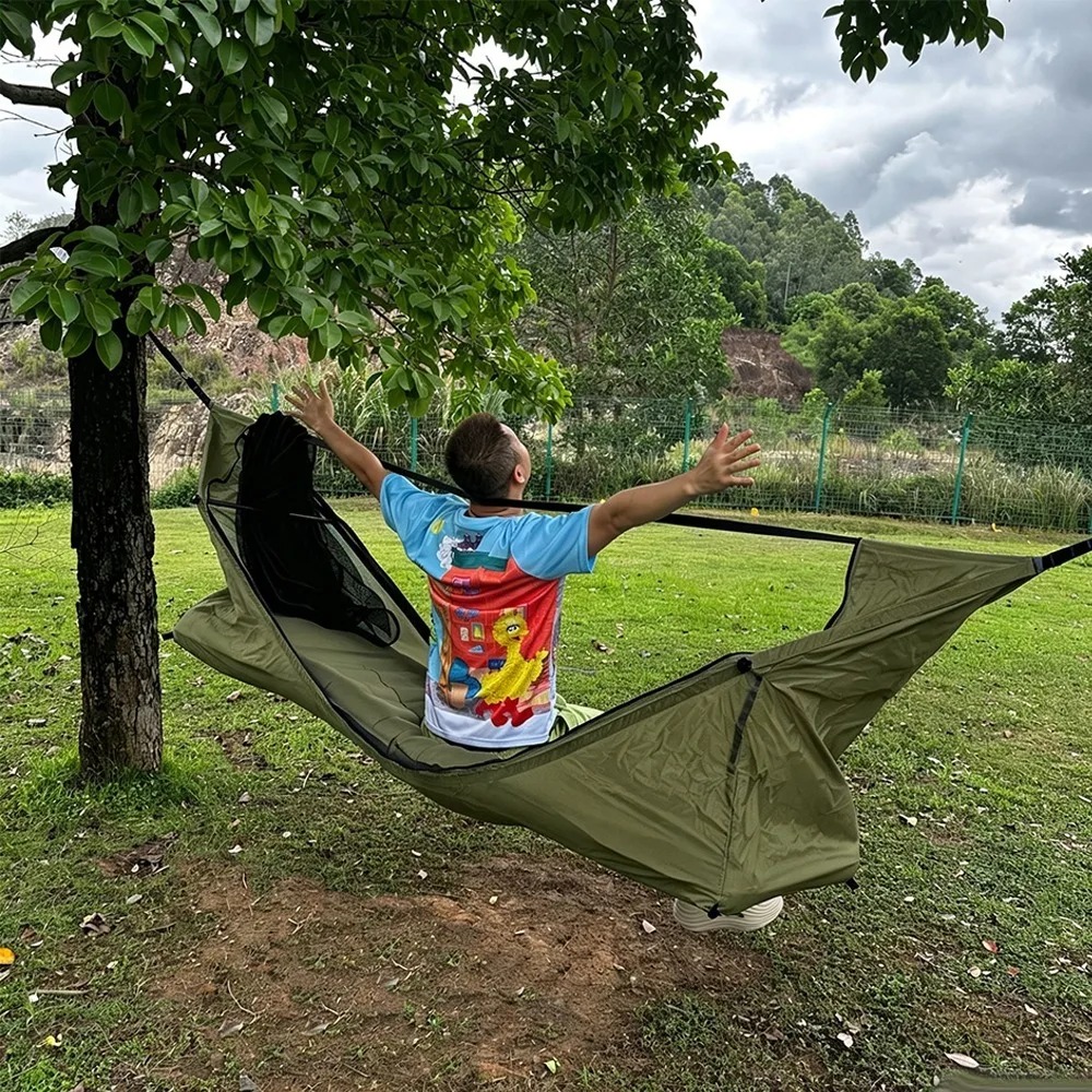 Platte hangmat met klamboe Sch - Outdoor Camping Hammock recensie en prijs