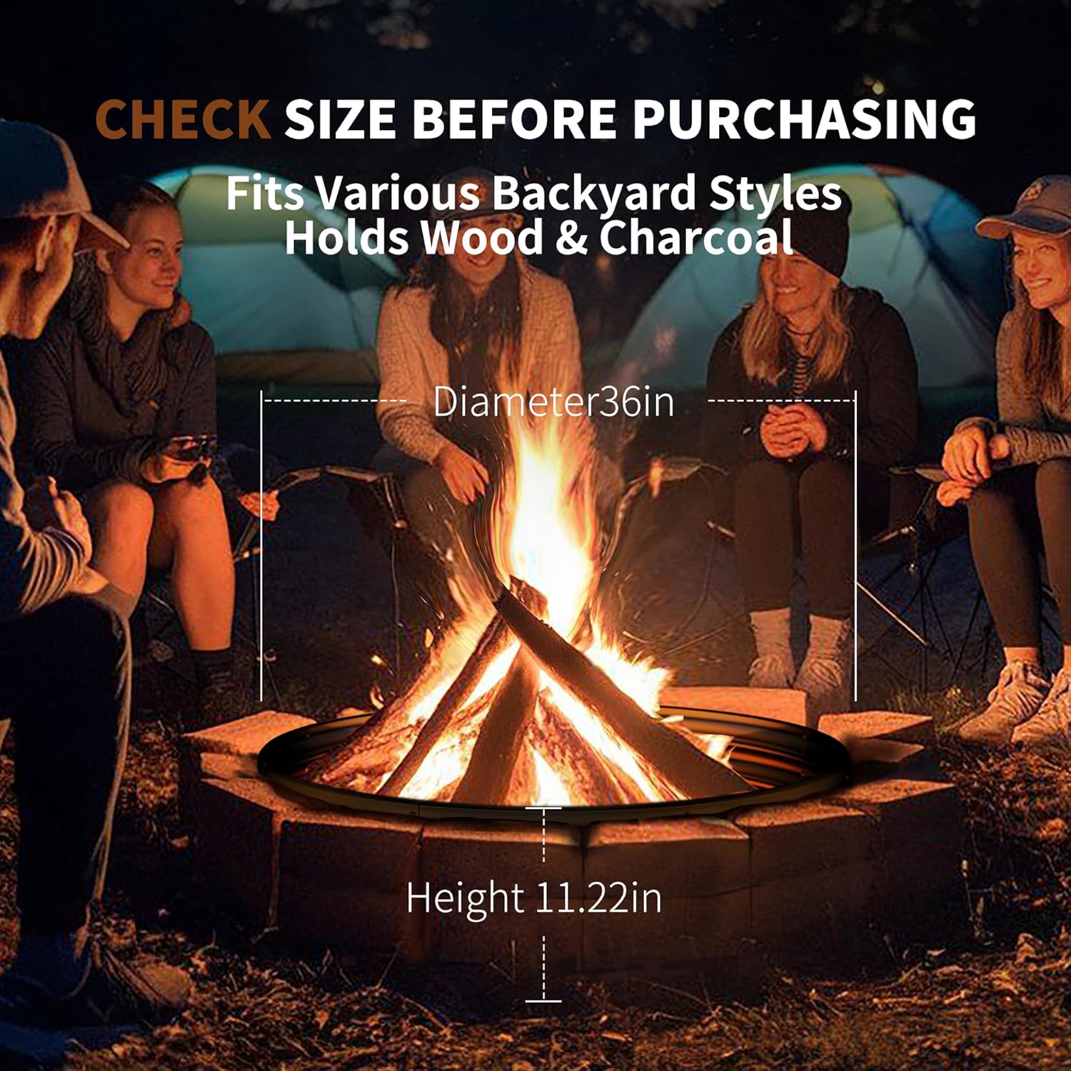 36 inch zware vuurhaardring vo - Outdoor Camping Fire Pit recensie en prijs