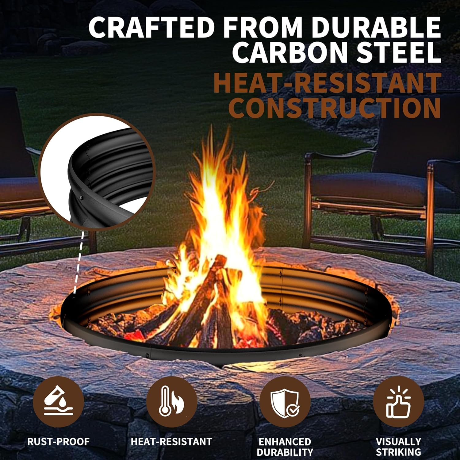 36 inch zware vuurhaardring vo - Outdoor Camping Fire Pit recensie en prijs